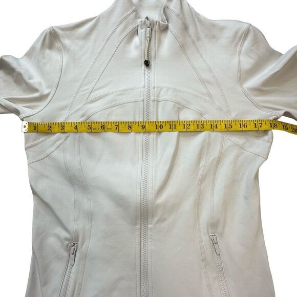 LULULEMON Off White Bone Define Zip Front Jacket Nulu Size 12 NWT - Picture 12 of 17
